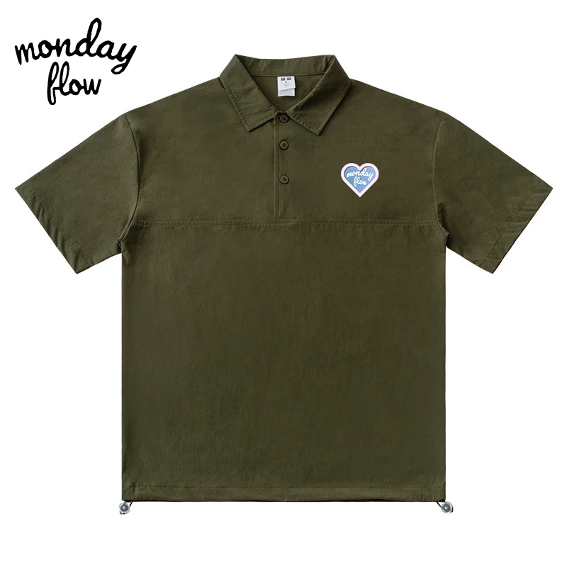 Uniforme de Golf Monday Flow para hombre, de manga corta Camiseta clásica, secado rápido, elástica, versátil, absorbe el sudor, Top de Golf, ropa de verano