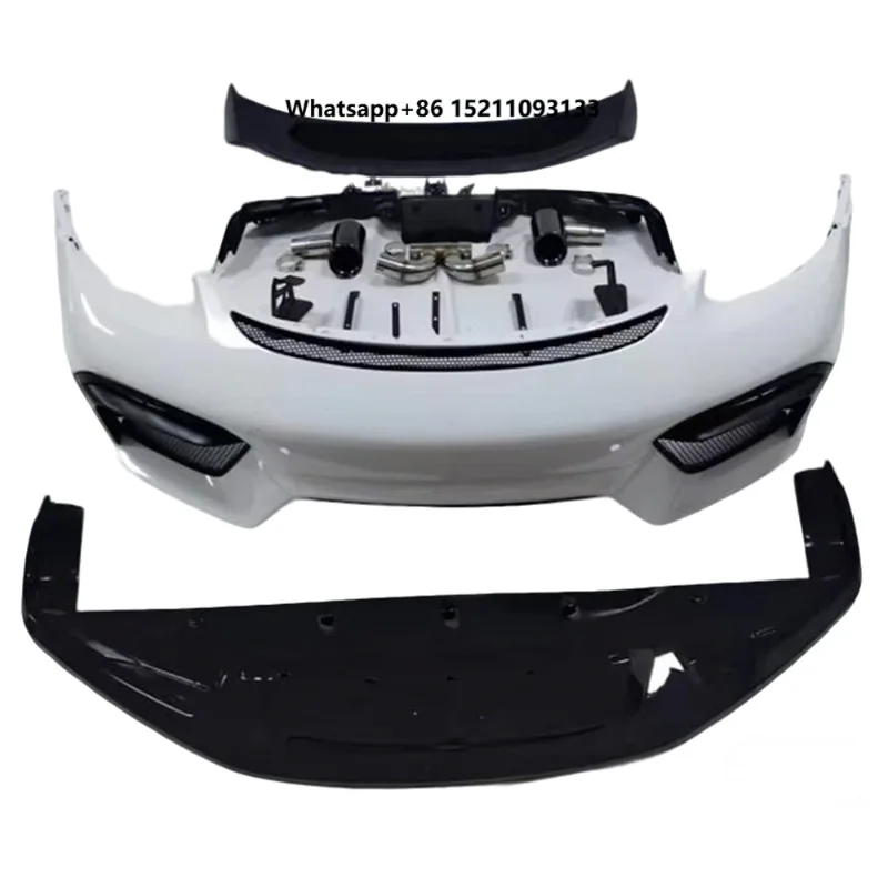 New 718 for  Style Body Kit for Car Front Rear Bumper with Rear Spoiler Made of Durable PP Material