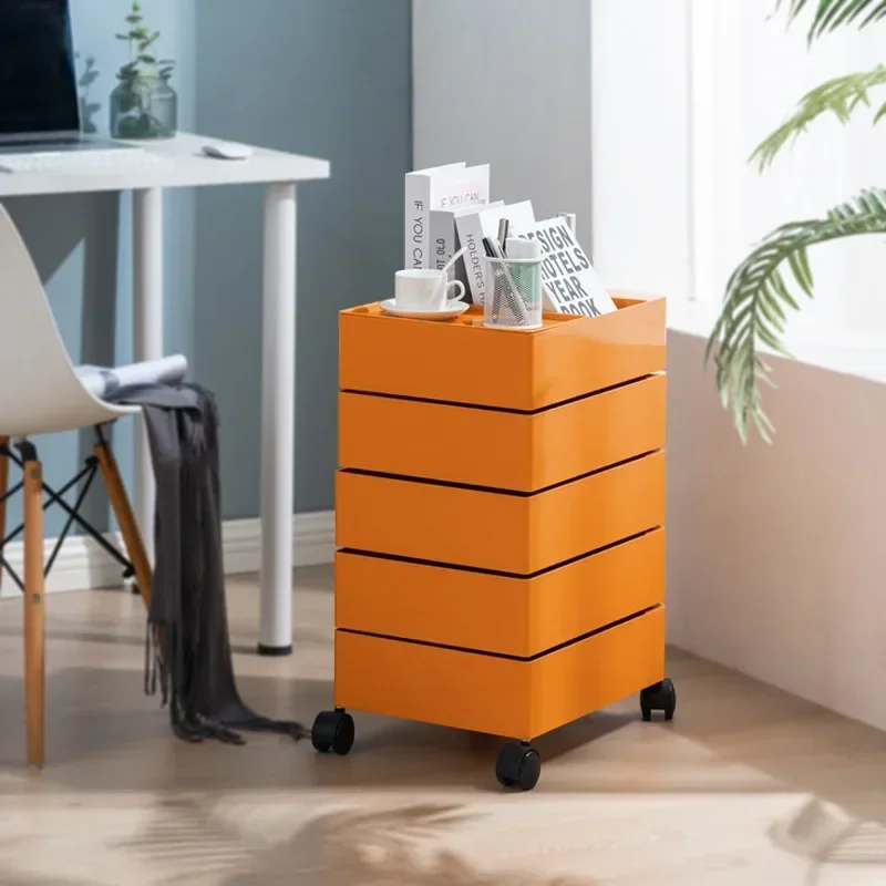 

360 Rotating Storage Cabinet Modern Minimalist Office Multi-layer File Removable Storage Cabinet Bedside Table