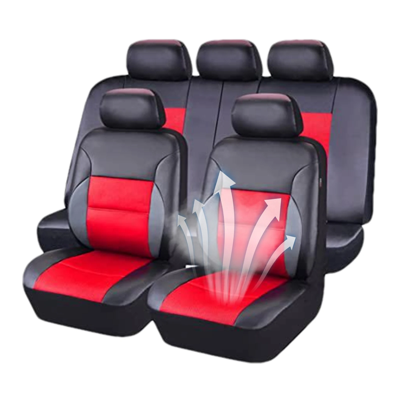 Car Seat Covers Pu Leather Seats Cover Universal Full Set Seat Cushion Cover Easy To Install Car Cushion Protector For SUV Truck