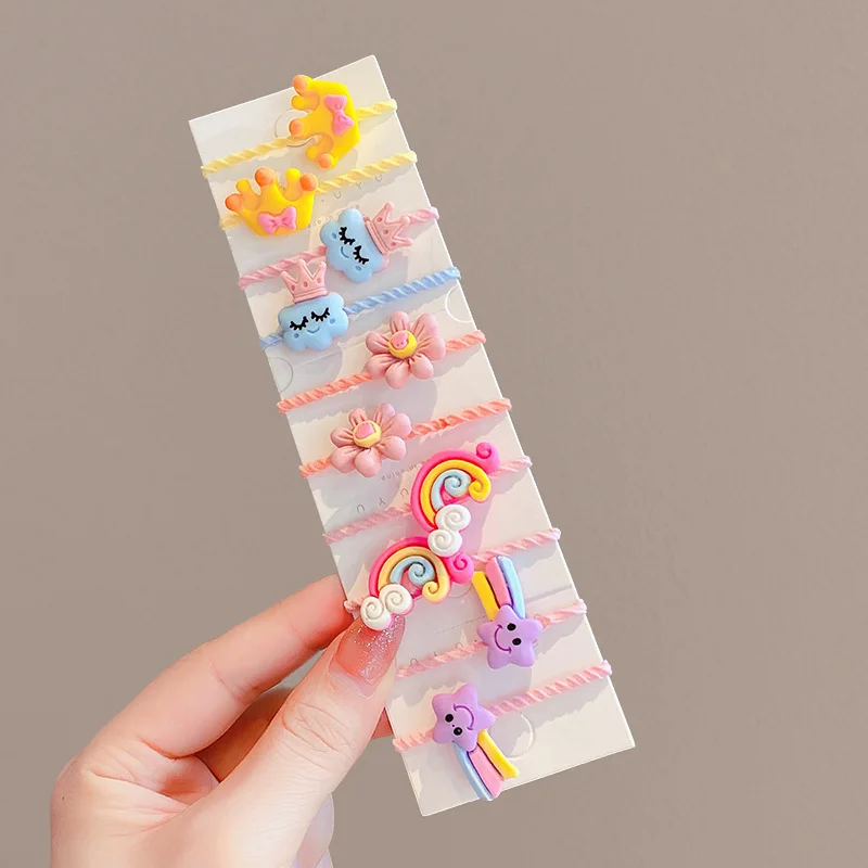 40PCS/10PCS Girls Hair Accessories Kids Hair Clip Toddler Elastic Hair Bands Baby Hair Wear Hair Styling Tool Headdress Headwear