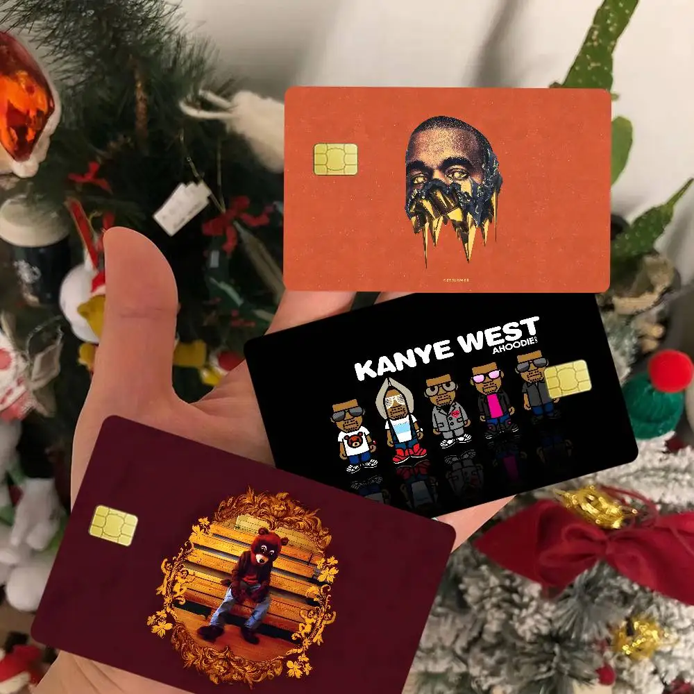 Hot Singer Kanye West Anime Spend Or Save Funny Shell On Off Ultra Thin No Fade Sticker Skin Cover Film For Debit Credit Card