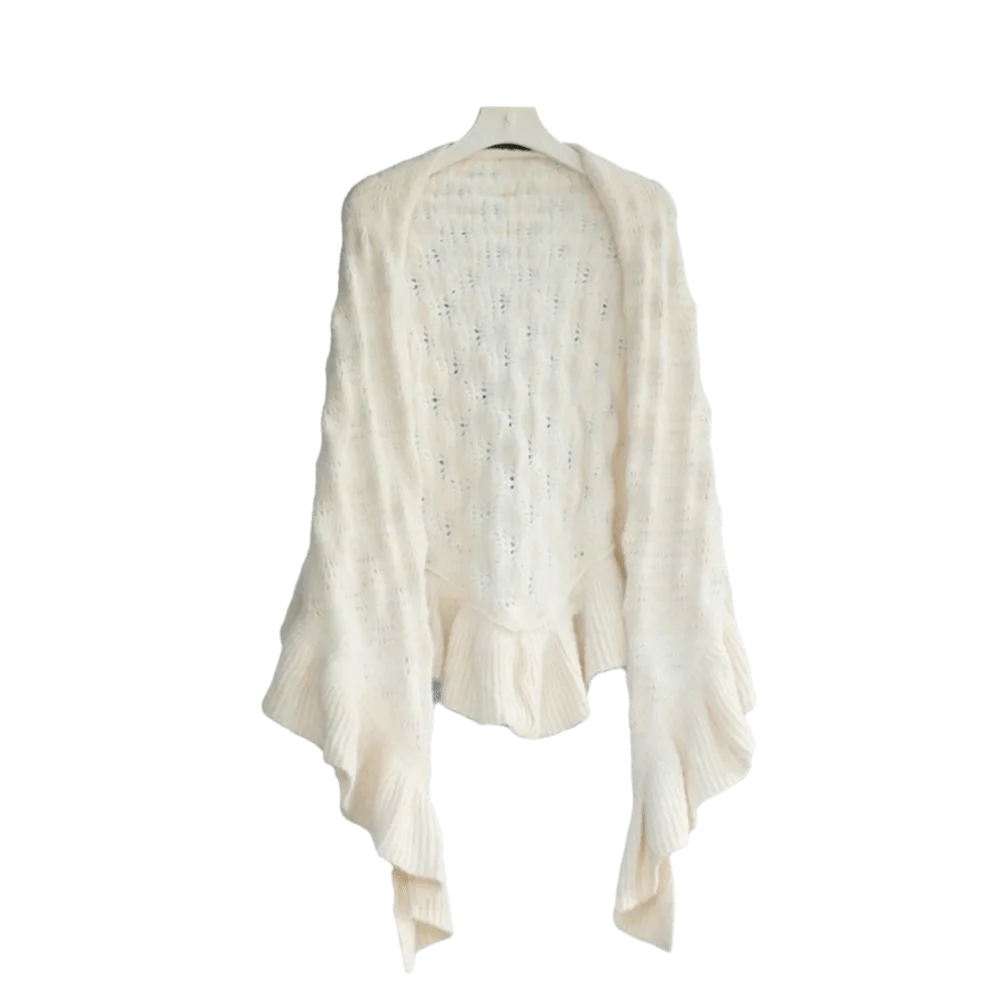 جديد دافئ الكشكشة شال غير النظامية سميكة الكتف أعلى سترة غير رسمية وشاح شال الخريف الشتاء #2