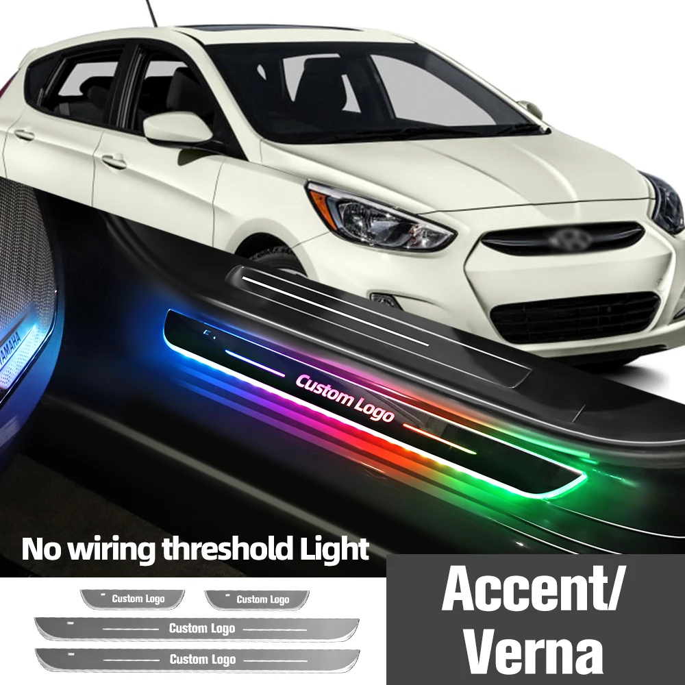 

Для Hyundai Accent Verna 2005-2023 2017 2020 автомобильная лампа с индивидуальным логотипом