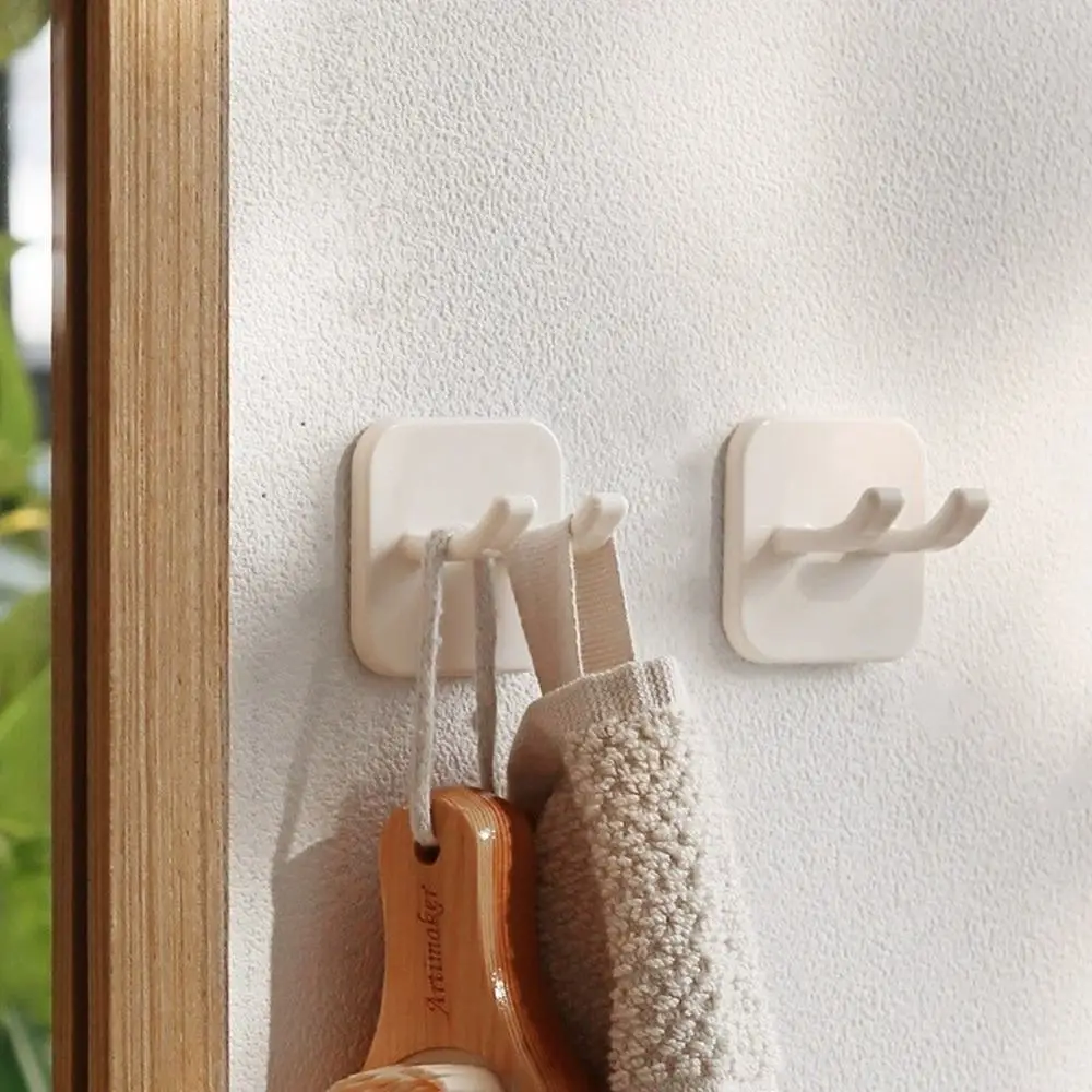Gancho de enchufe de alimentación de plástico sin perforaciones, estante de almacenamiento de cable de alimentación montado en la pared, gancho de almacenamiento de pared impermeable autoadhesivo para cocina