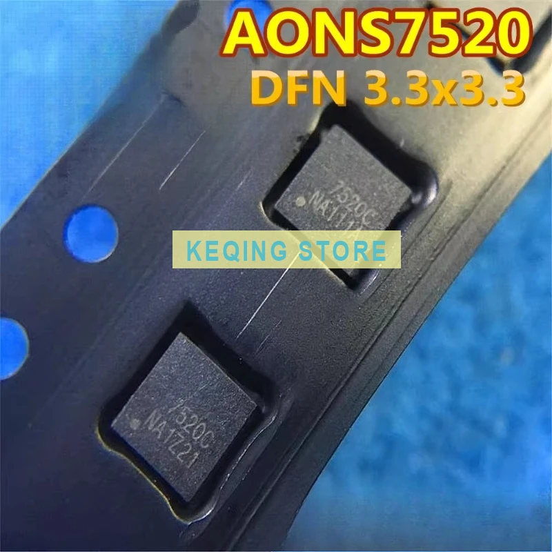 

10PCS Used+Not NEW+Send after Measure AON7520C AON7520 7520 DFN3.3X3.3 Low Internal Resistance N-Channel Enhanced