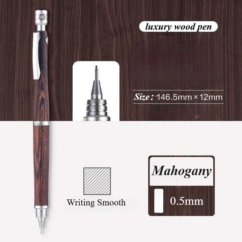 

Japan PILOT Luxury Limited Edition Wooden Automatic Pencil Premium Low Center of Gravity Continuous Lead Wood Pencil Stationery
