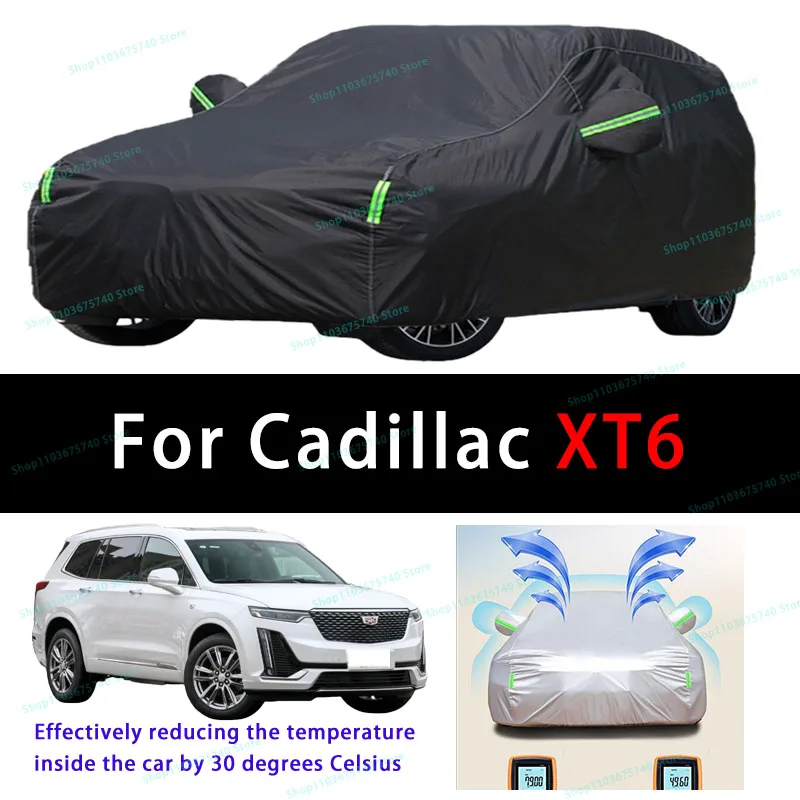 

For Cadillac XT6 Summer Full Car Covers Outdoor Sun uv Protection Dust Cooling Protective Auto Protective Cover