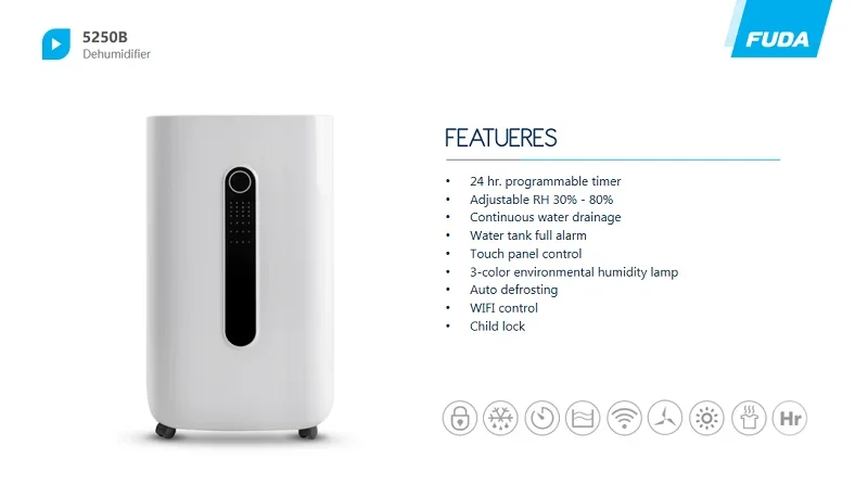 Compressor móvel de eletrodomésticos de qualidade 20L com desumidificador de ar wi-fi