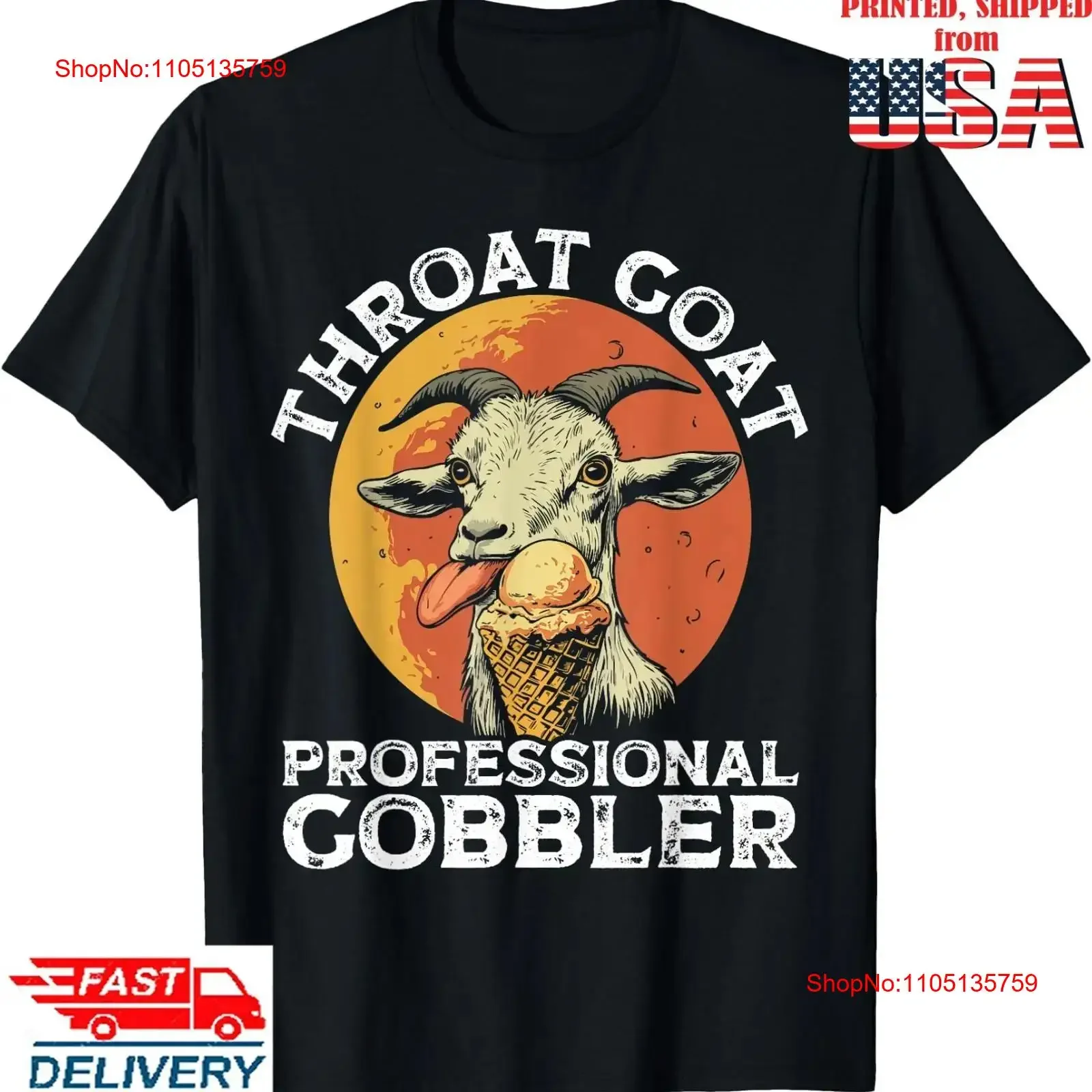 

Throat Goat Professional Gobbler Alult Humor Забавная футболка винтажный стираный топ для повседневной носки Дышащая стильная футболка для дома