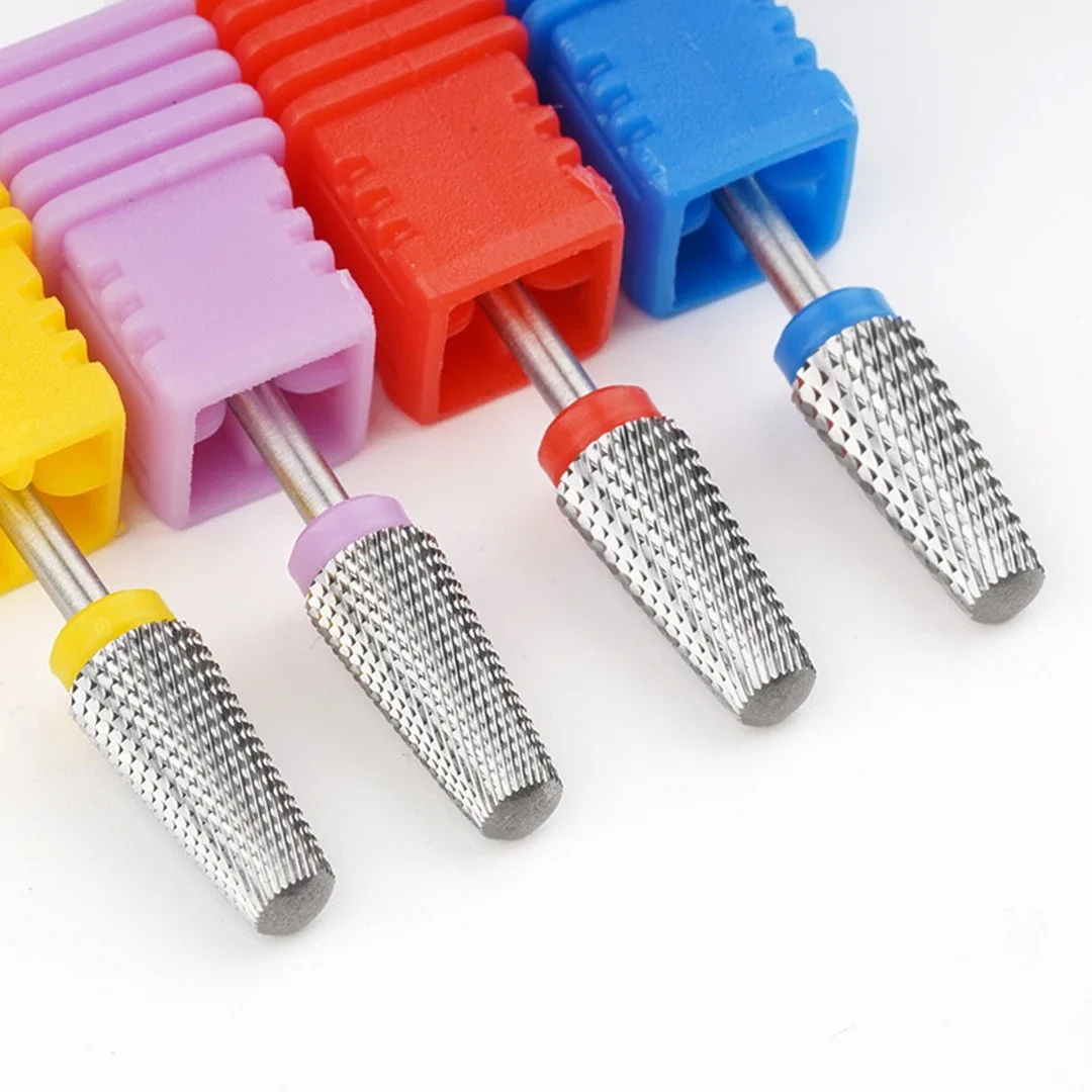 1 قطعة 5 في 1 لقمة ثقب أظافر من الفولاذ التنغستن، لآلة أظافر ملف الأظافر الكهربائية، مجموعة لقمة مثقاب فنية احترافية للأظافر #6