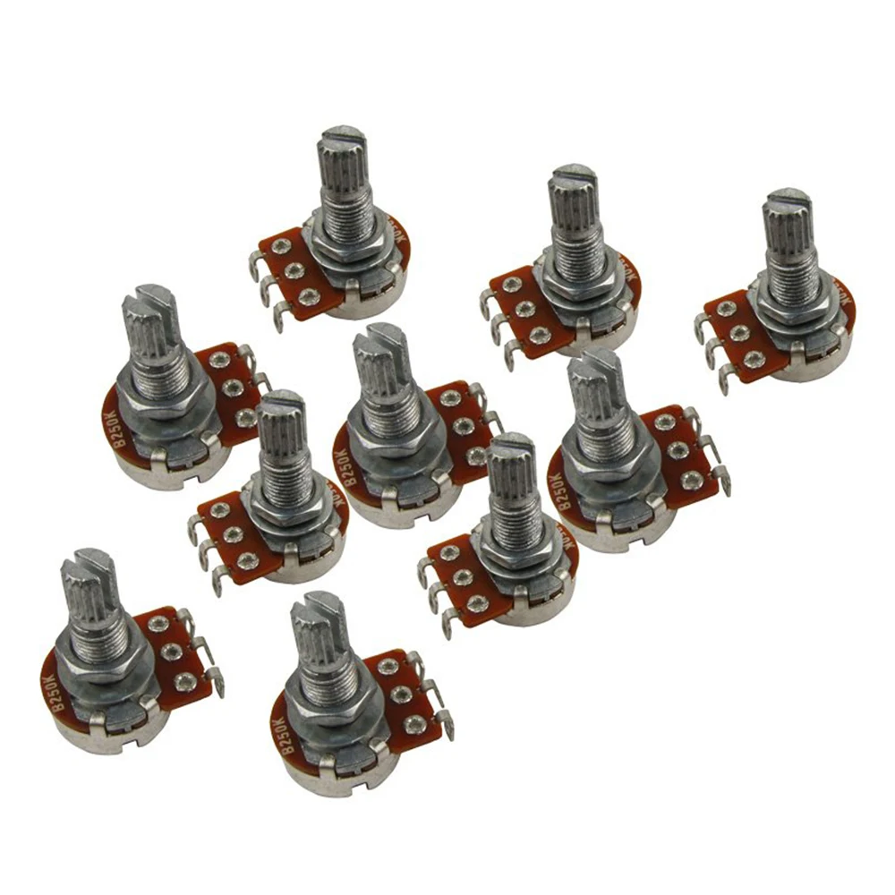 Guitar Small Size Pots B250K Potentiometers For Guitar Bass Parts (Pack Of