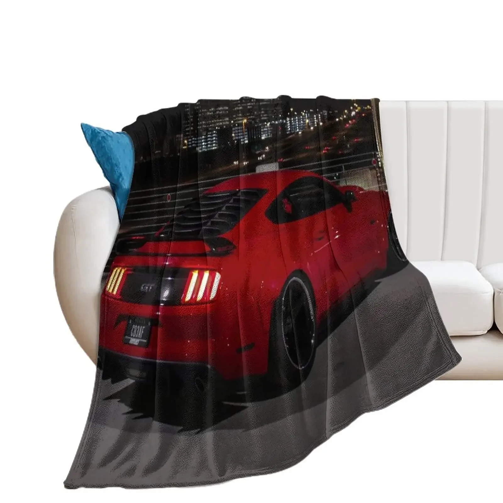 Mustang GT Widebody Throw Blanket Luxury Brand Decoratives Blankets