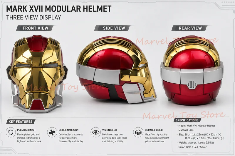 

Hot Upgraded Customizable Text Image Mk17 Wearable Deformable Iron Man Helmet Voice Control Led Light Charging Bluetooth Speaker