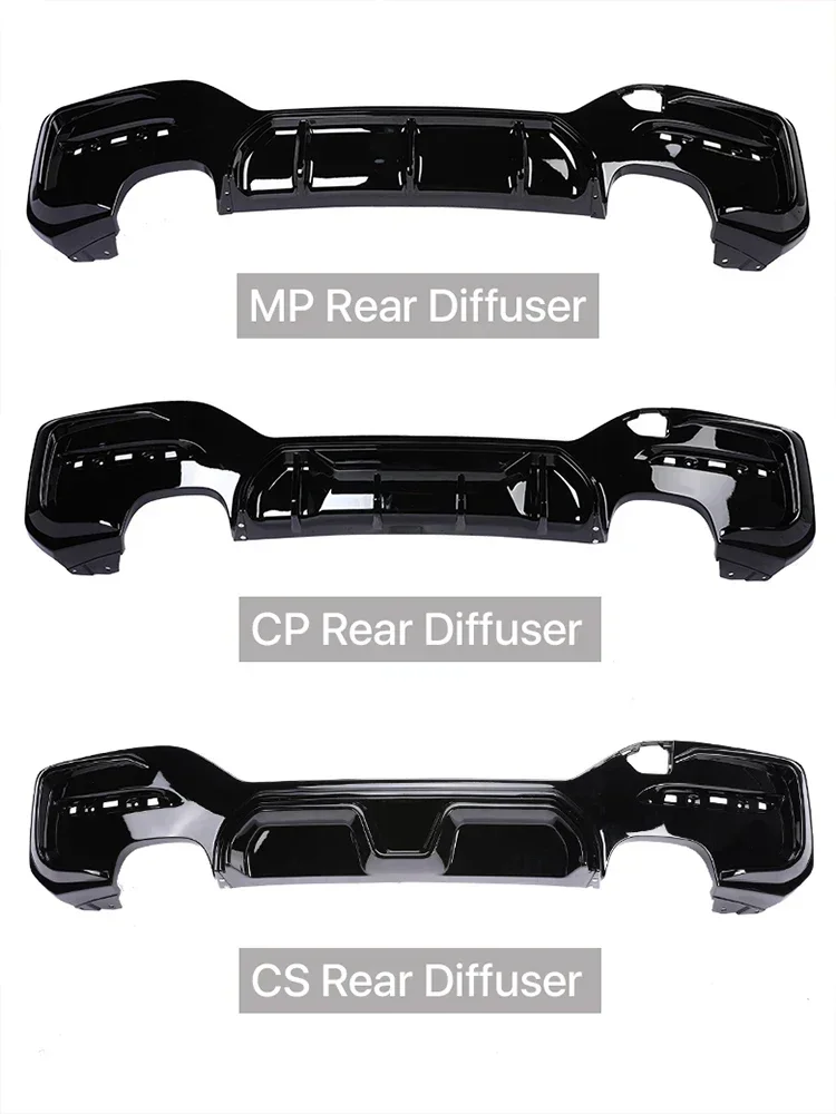 M Sport M Tech Carbon Fiber Rear Diffuser Black Gloss Parts CS Competition MP Style for BMW 1 Series F20 F21 LCI 2015 -2019