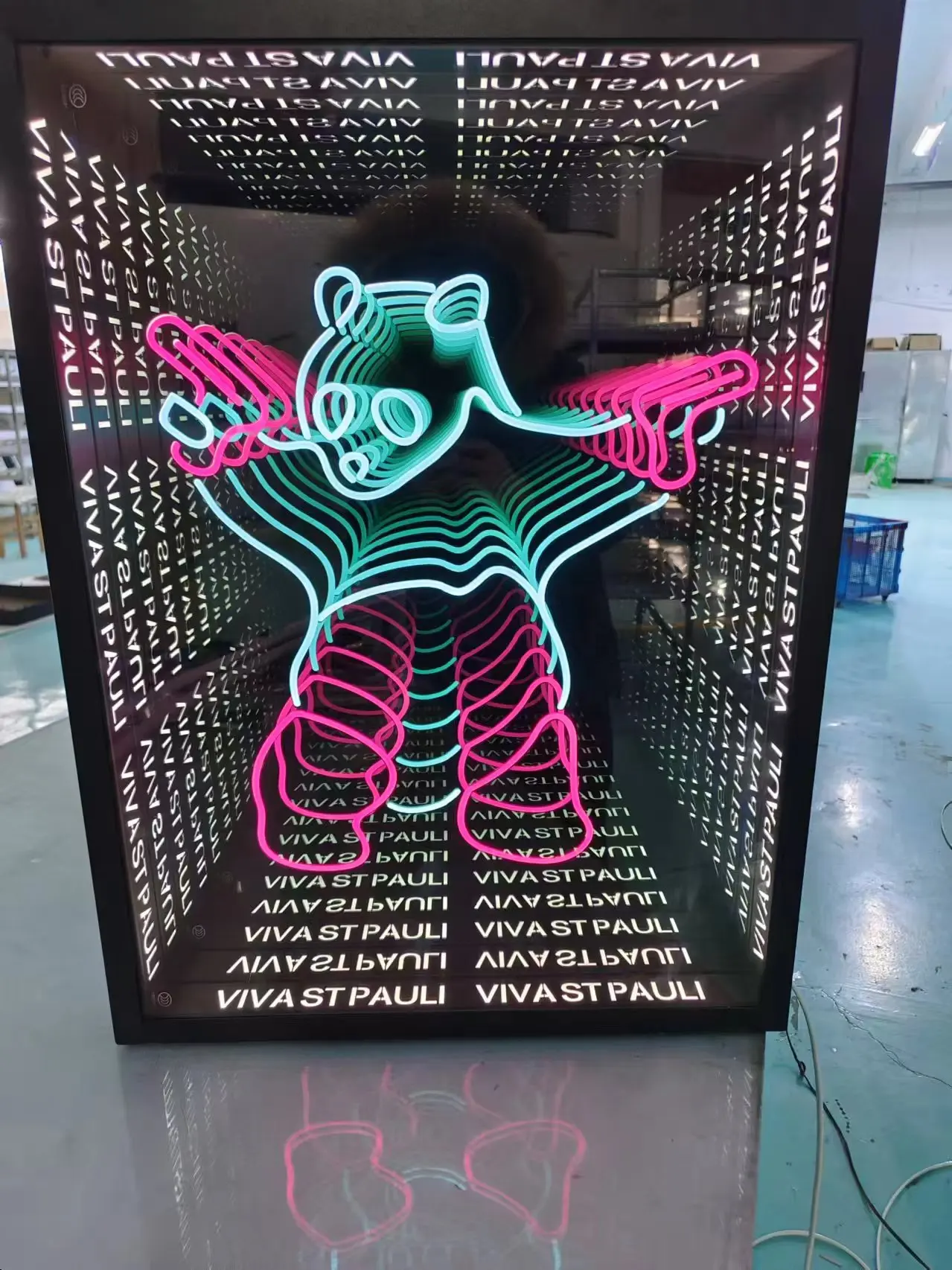 LED Infinity 3D Mirror Building Office Wedding Home Taxi Car Hotels Bar Mall Park Companies Hospitals Advertising Customizable view 5