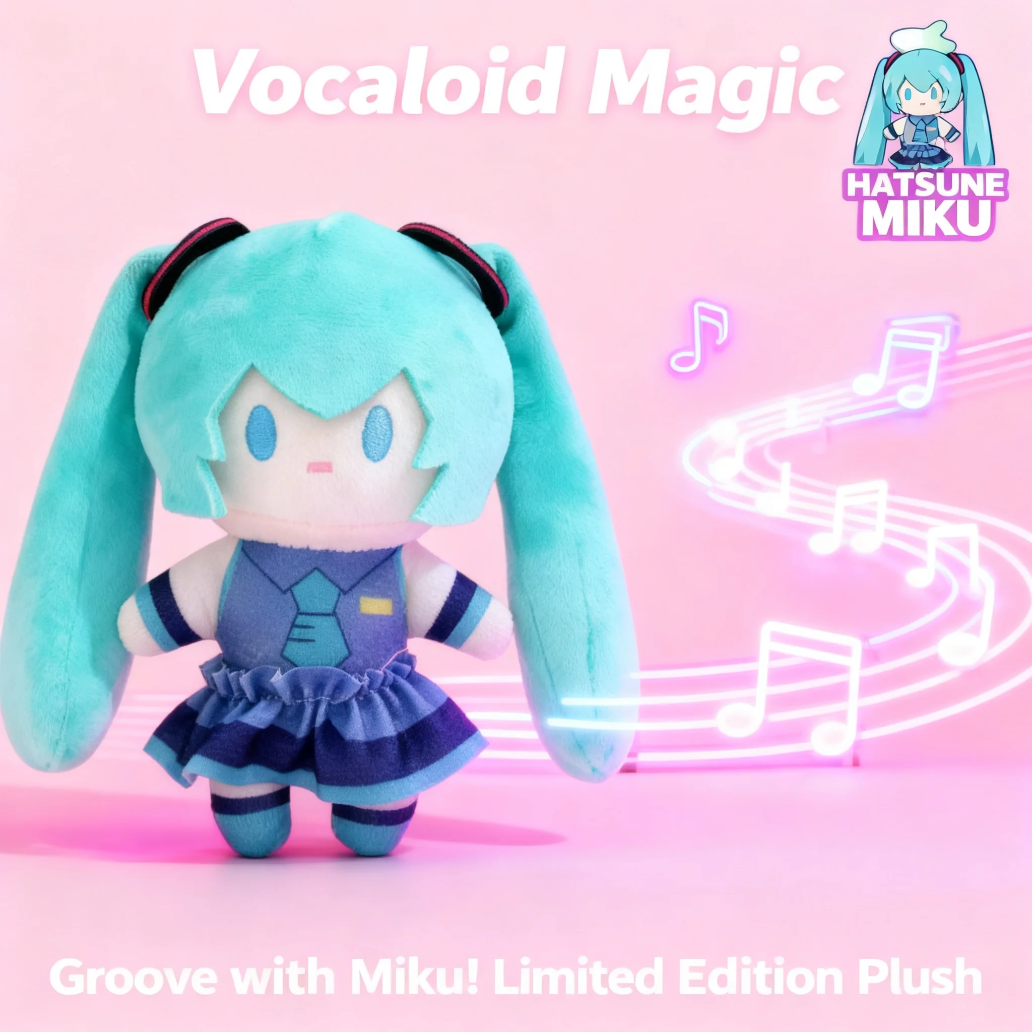 

Hatsune Miku Anime Character Stuffed Plush Doll Keychain Pullable Toy Cartoon Figure Bag Charm Pendant Hanging Cute Animal