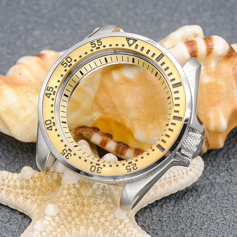 NH35 Case Seiko Mod SKX007 Case Fit for NH35 NH36 Japan Movement Transparent Back Cover Men Sapphire Crystal Glass Watch Case