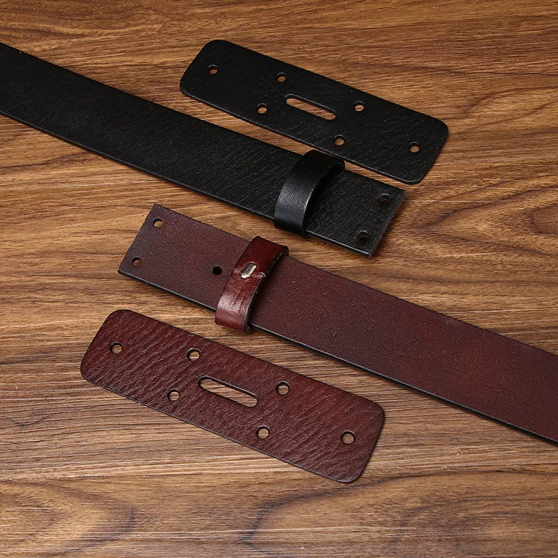 thiened-top-layer-cowhide-belt-vintage-tanned-leather-bule-men's-belt-no-bule-head-retro-handmade-sewing-casual-waist-belt