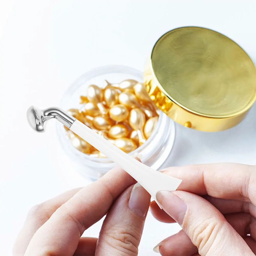 2 pezzi di dispositivo di bellezza applicatore per crema per gli occhi testine di ricambio bastone per massaggiatore per occhi ergonomico portatile per assorbimento migliorato e