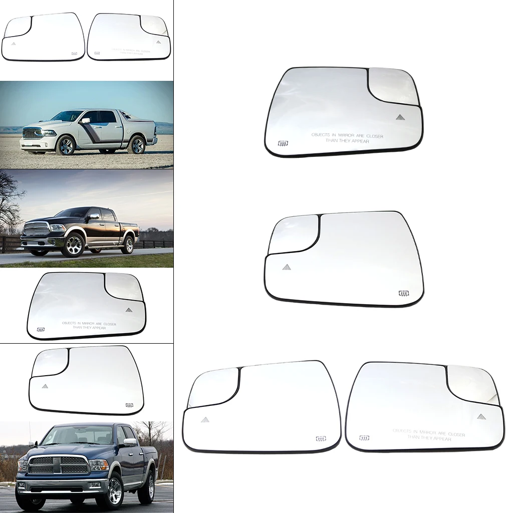 

Driver Side Exterior Mirror Glass Replacement Mirror Towing Mirrors for RAM 2500
