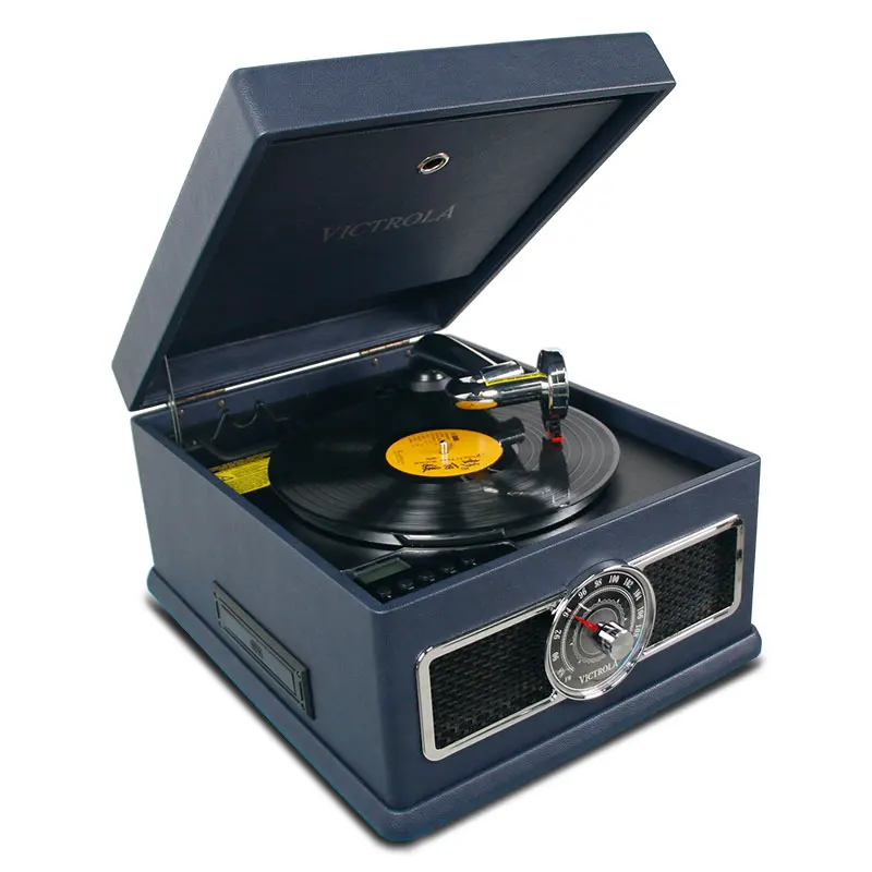 Latest 2024 model Analog Tuning radio CD player Bluetooth/AUX-IN and Built-in Stereo Speaker Multi-function turntable 