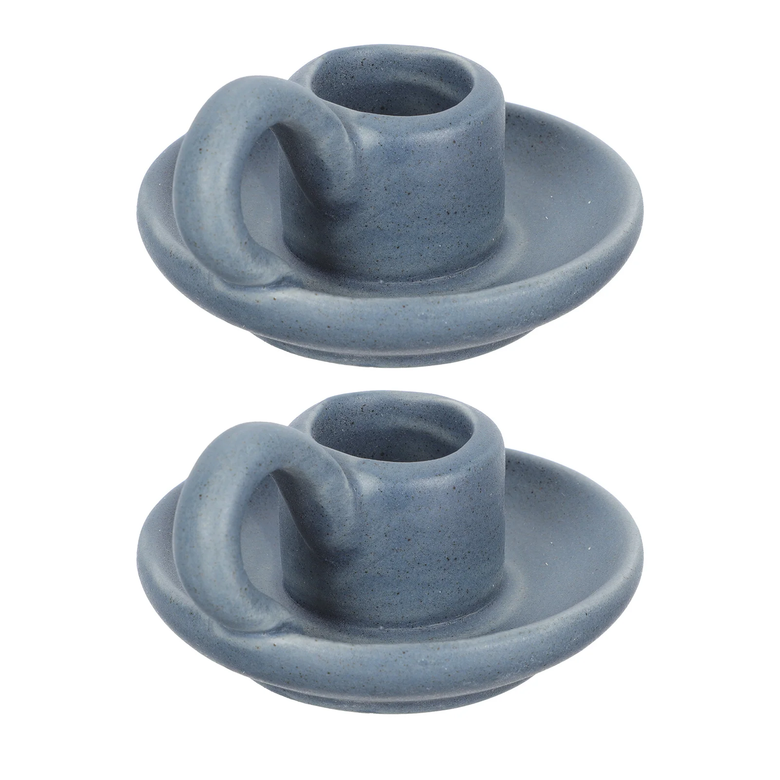 

2Pcs Ceramic Holder Nordic Style Blue Creative Candlestick for Home Decor Table Adornment Party Gift Dinning Scene Layout