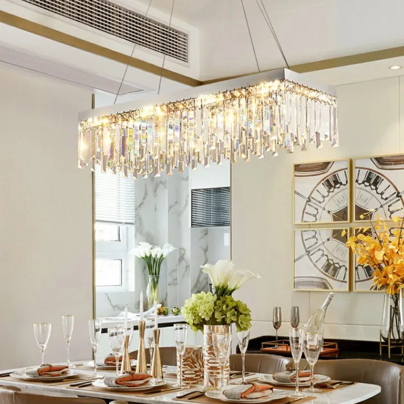 Simples e atmosférico sala de estar lustre high-end luz luxo sala de jantar quarto principal luxo