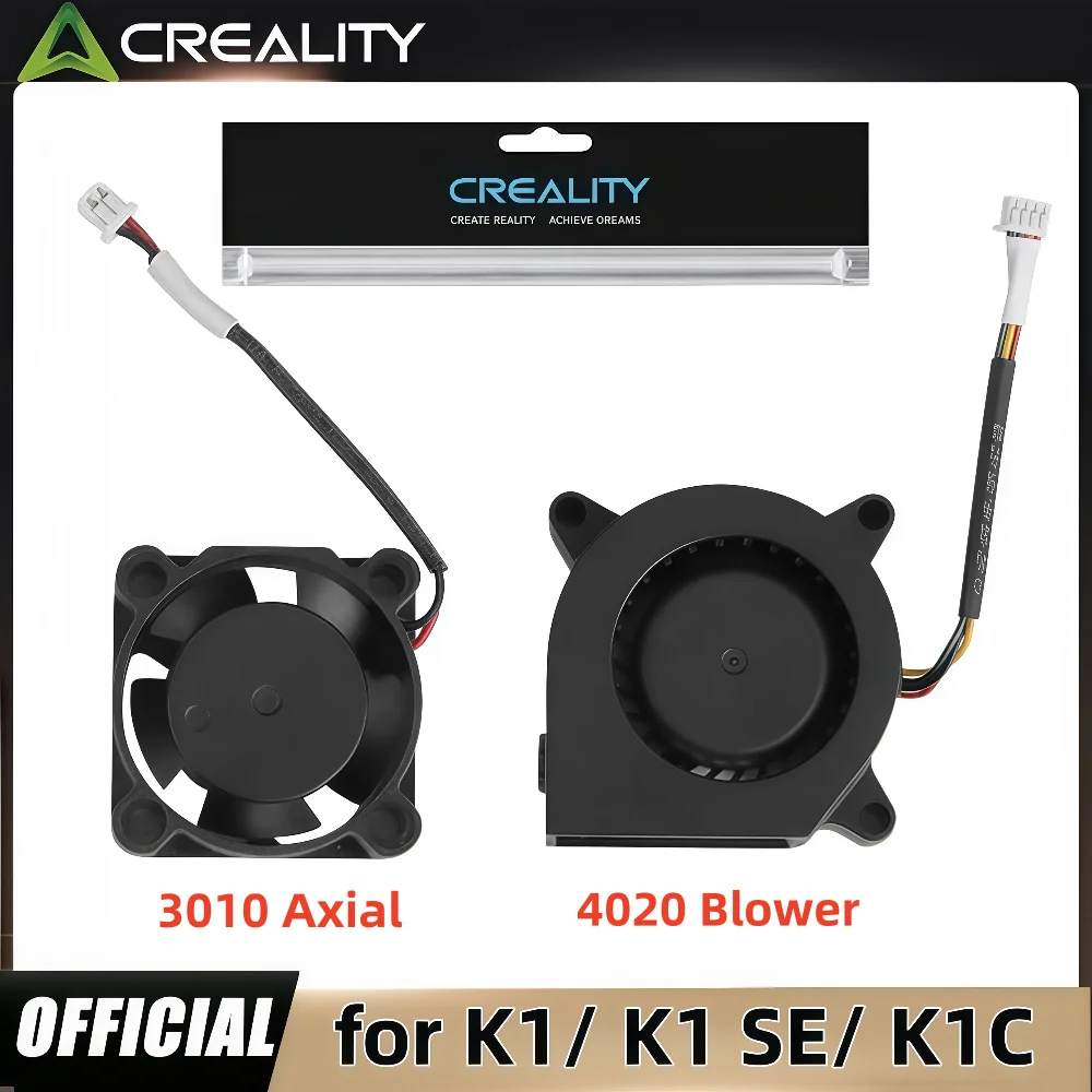 

Официальные вентиляторы экструдера Creality серии K1, вентилятор-воздуходувка K1C DC 24V 4020 и осевой вентилятор охлаждения 3010 для 3D-принтеров K1/K1C/K1 MAX