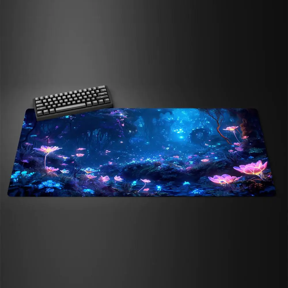 

Psychedelic Forest Mouse Pad Large Rubber Base Anti-slip PC Desk Accessories Mousepad for Office & Gamer Keyboard Mats Decor Mat