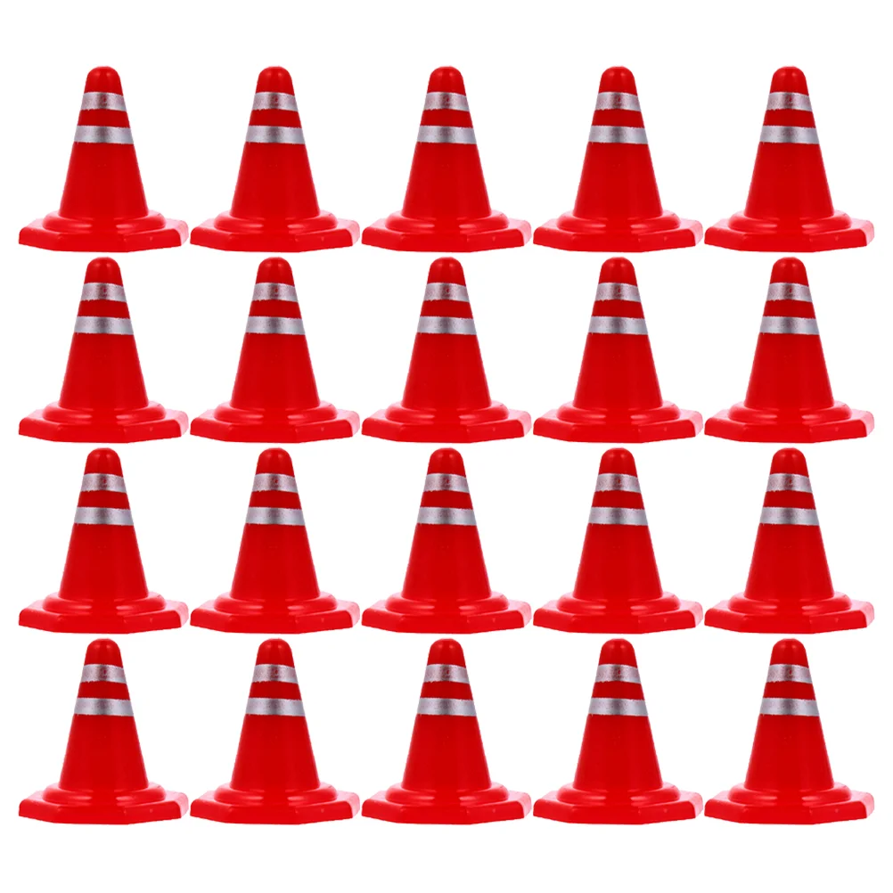 

50 Pcs Sandbox Barricades Affordable Traffic Sign DIY Roadblock Puzzle Cones Plastic Simulation