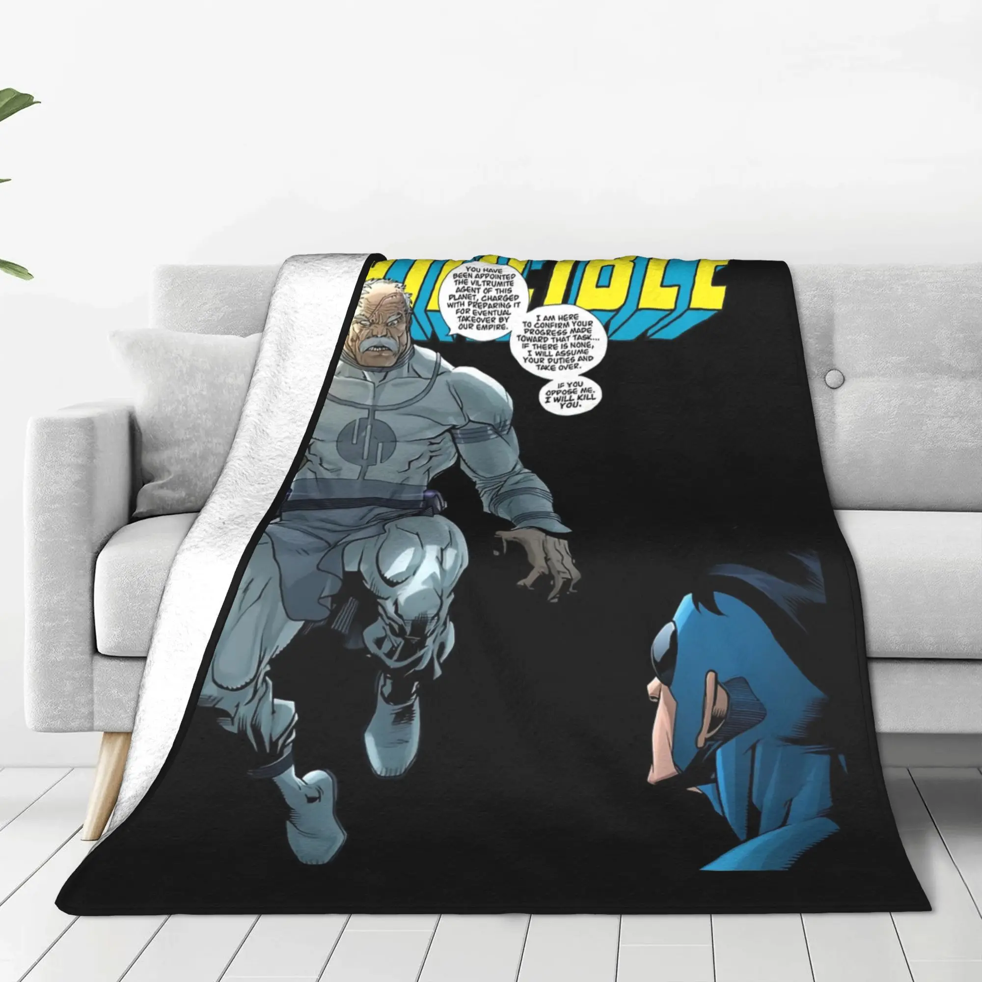 Conquest Vs Invincible Blanket Fleece Spring Autumn  Breathable Lightweight Thin Throw Blanket for Sofa Couch Bedspread
