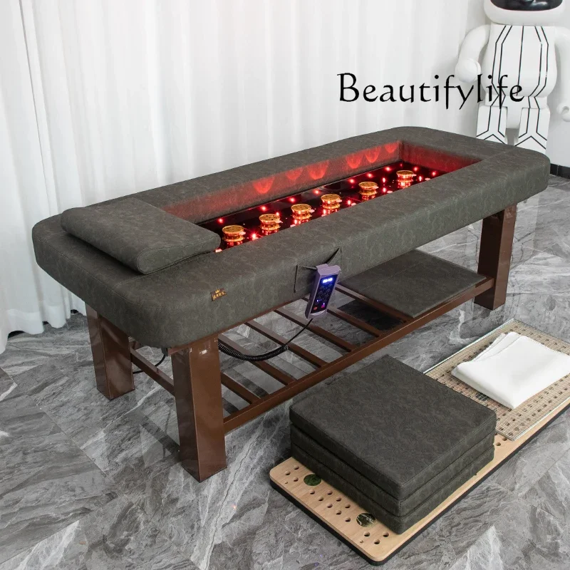 Automatic Smoke-Free Moxibustion Physiotherapy Bed Whole Body Moxibustion Sweat Steaming Bed Medical Massage Sweating Bed