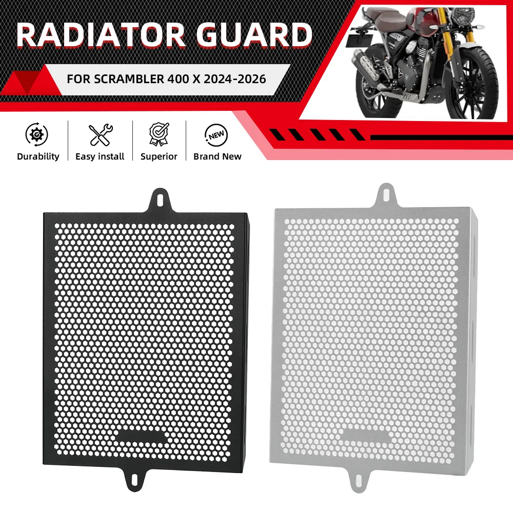 Motorcycle Radiator Guard Grille Protective Cover Oil Cooler Cover Protector For Scrambler 400 X 2024-2025-2026  Speed 400