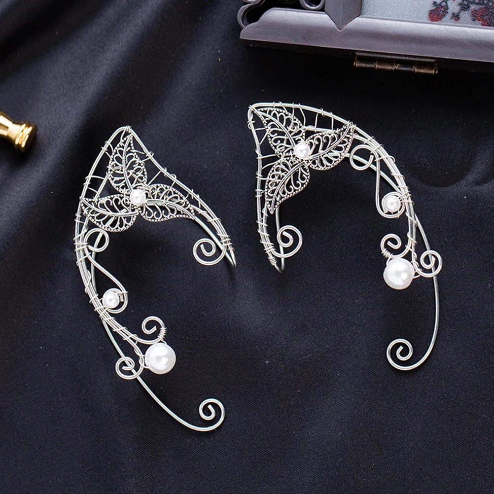 

Vintage Earrings Earcuff for Women Cosplay Fairy Copper Wrap Ears Miss Cuffs Adult