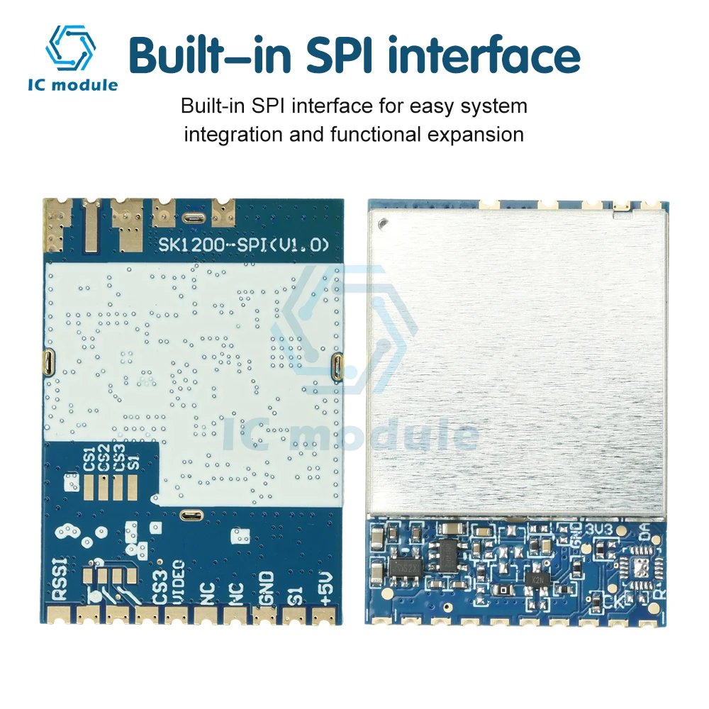 SK1200-SPI 1,2G/1,3G/1,7G FPV модуль передачи изображения беспроводной AV-передатчик модуль приемника режим SPI 1080 МГц-1700 МГц