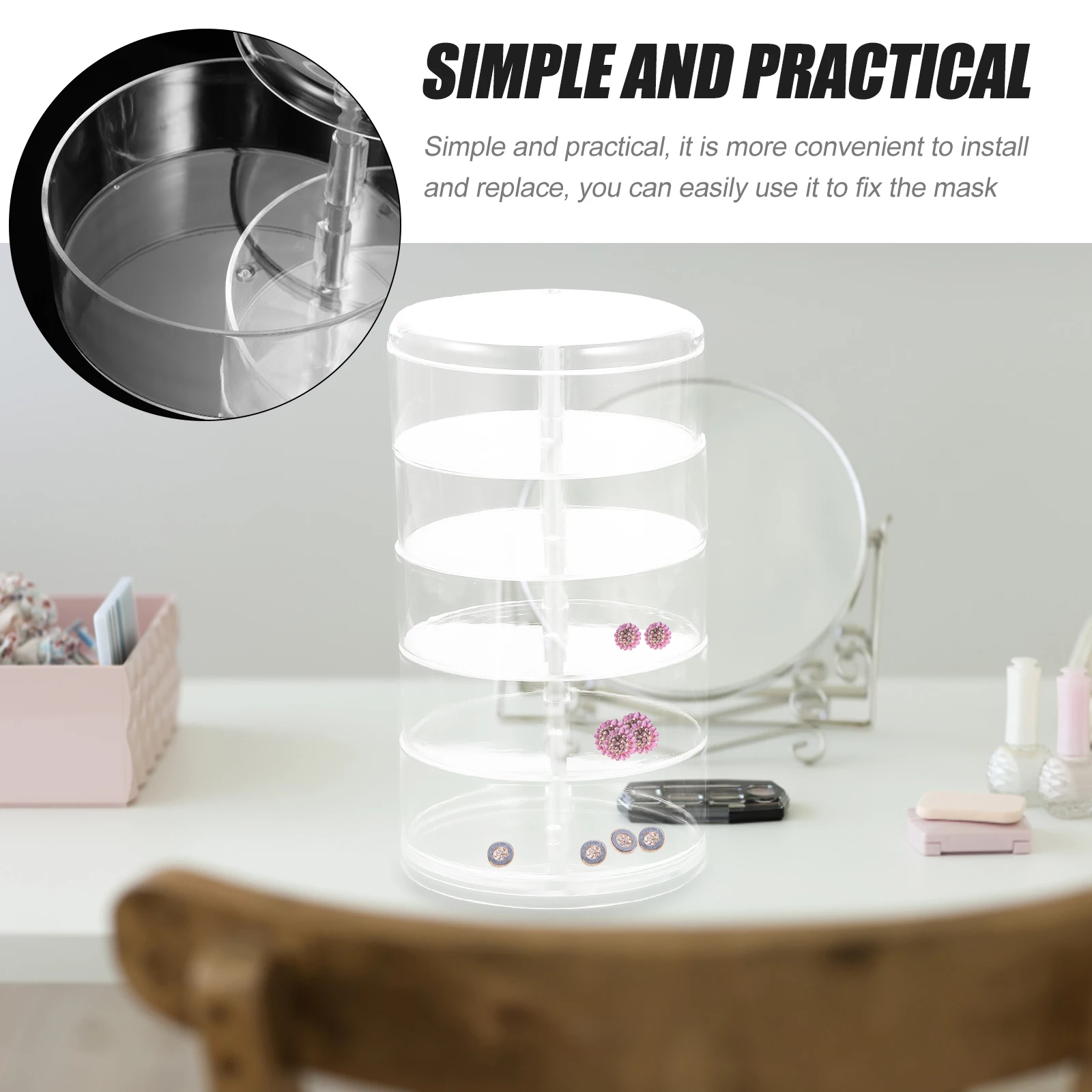 

Multi-layer Storage Box Jewelry Organizer Earrings Multilayer Travel Container