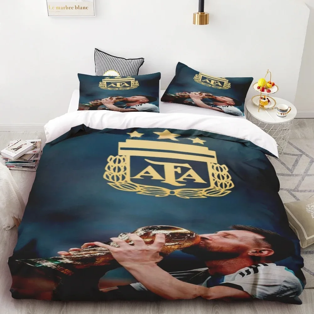 Kylian Mbappe Football Star Fashion Bed Linen Set,Messi Bed Linen Set with Pillowcase,Ronaldo Bedding Set,Boys Gifts