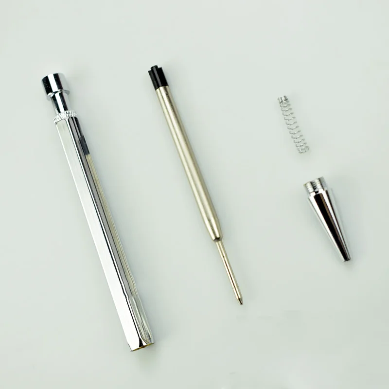 New Metal Button Hexagon Brass Ballpoint Pens Kawaii Pen Offices Accessories Birthday Party Gifts Student Stationery Supplies