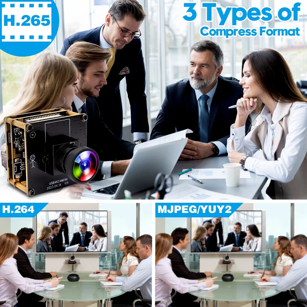 ELP 4K HDMI USB Camera Module 3840x2160P 30fps H264/H265 Industrial CNC Camera with No Distrotion Lens for 3D Printer