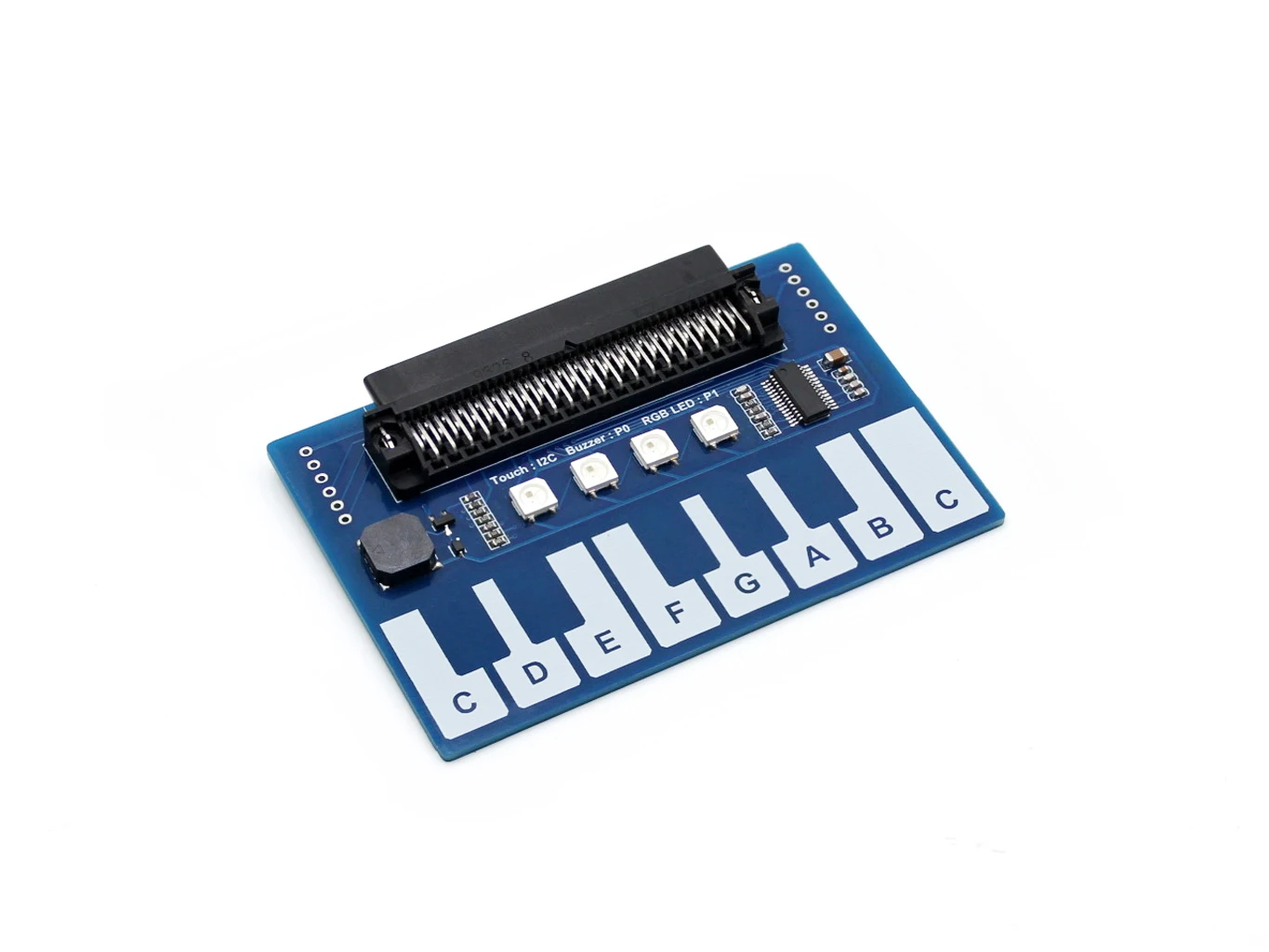 Waveshare Mini module de piano pour touches tactiles Micro Bit pour jouer de la musique avec 4 LED RVB