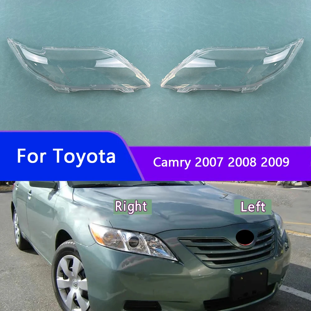 

For Toyota Camry 2007 2008 2009 Headlamp Cover Lens Transparent Lamp Shade Headlight Shell Plexiglass Replace Original Lampshade