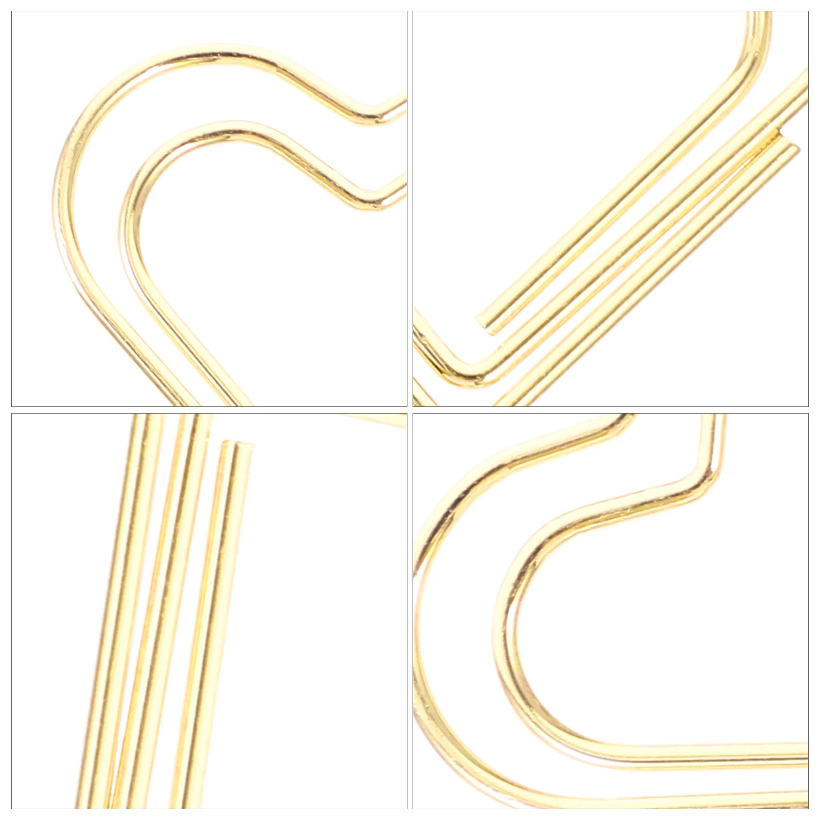 

100Pcs Creative Paper Clips Heart Shape Metal Small Clips for Office Documents Bookmarks Scrapbook Organization