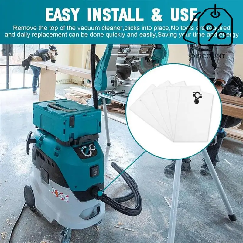 12Pcs Dust Bags Fornilfisk 107419593 ATTIX33/44,Vl200aero 20/21,Aero 25/26/31,VC2010L/VC2511 Vacuum Cleaner Parts-Y48A