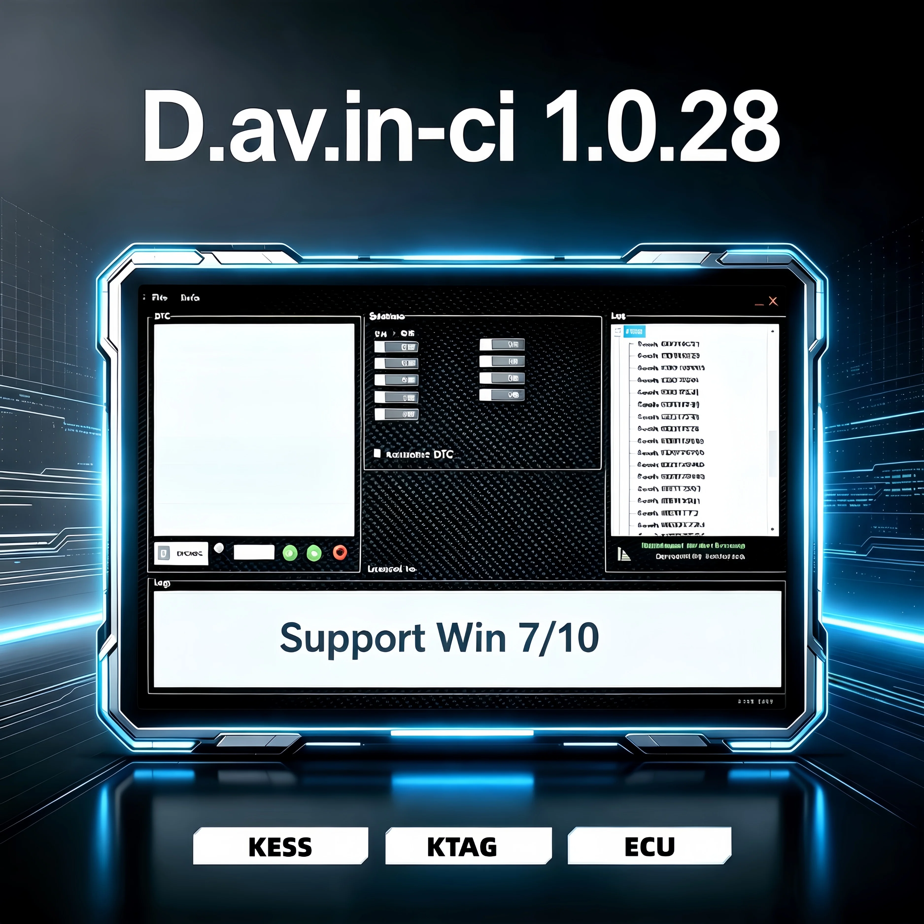 2026 Dav‑in‑ci 1.0.30 Auto ECU Repair Software, Work with K.ESS K.TAG Programmer, Compatible Win 7 Win10