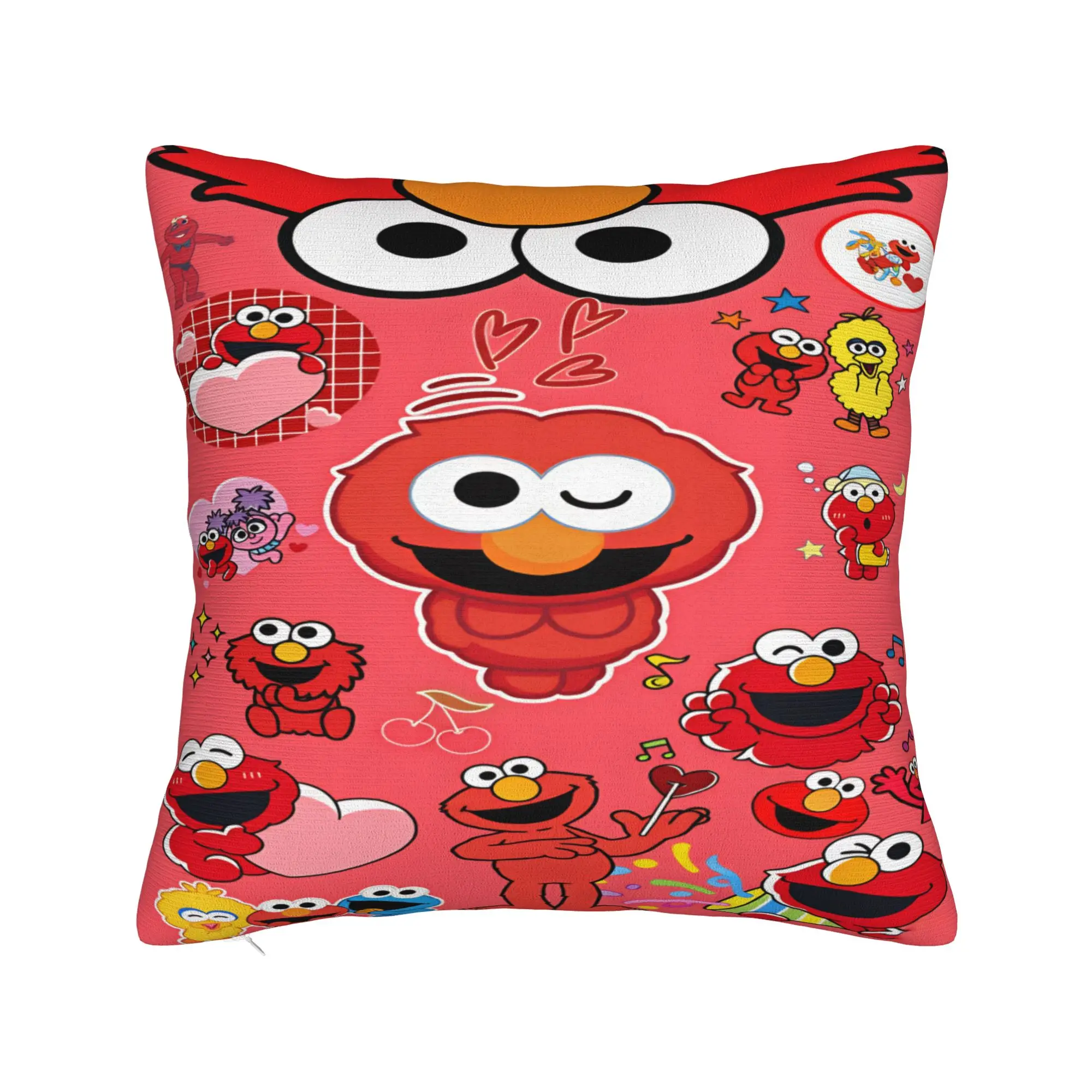 Sesames Streets Pillowcases Elmo Anime Monster  Kawaii Pillow Case For Office Car Home Decor Design Pillow Cover