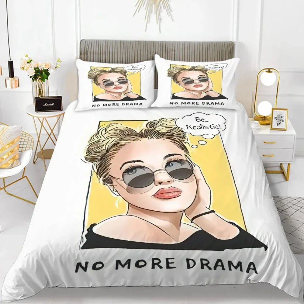 

Fashion Girl European and American Modern Trend Girly Comfortable Duvet Cover Pillowcase Bedding Set Children Bedroom Decoration