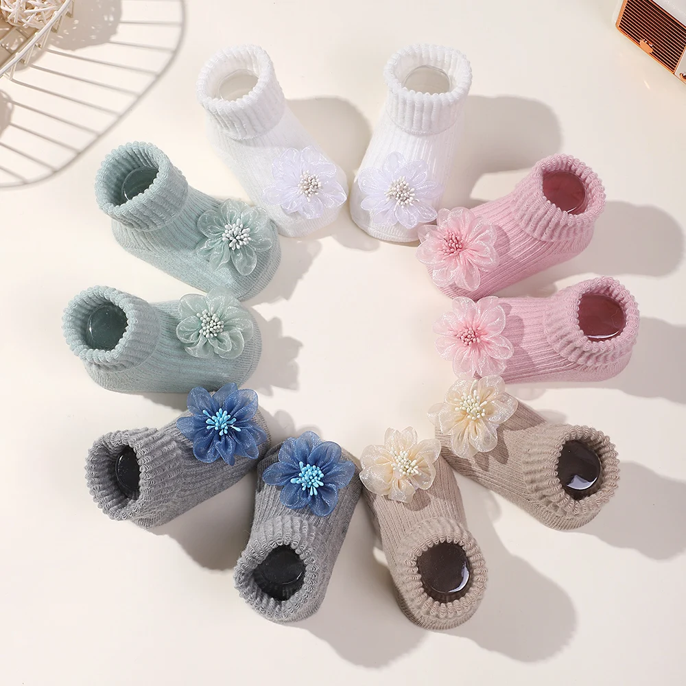 1 Set Baby Girl Sweet Socks with Headband Set Lovely Flower Short Socks Fashion Sequin Butterfly Nylon Hairband Babe Accessories