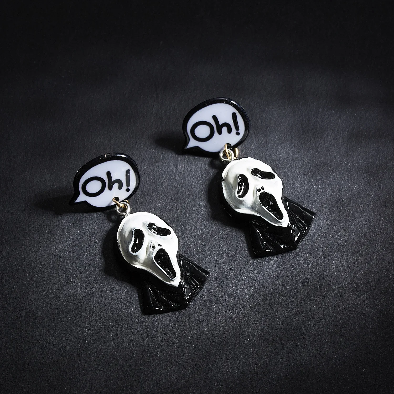 

Halloween Series Earrings Exaggerated Skull Ghost Cross Stud Earrings Jewelry for Men Women