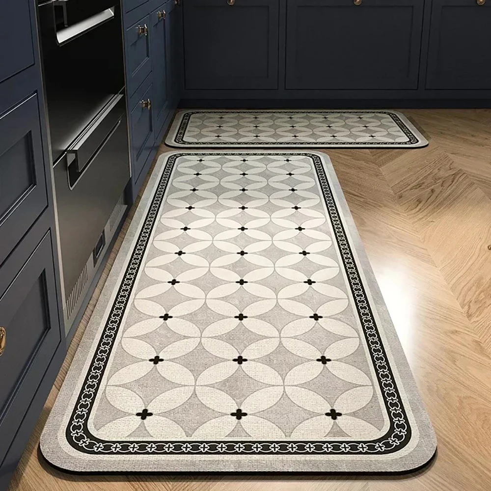 Küchenmatte, saugfähig, bedruckt, Küchenteppiche, rutschfeste Flurmatte, lange Teppiche für Wohnzimmer, Schlafzimmer, Eingang, Fußmatte, Bad – Detail 9
